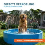 Hundepool mit Sprinklern, Durchmesser 120 cm, Randhöhe 30 cm – Coolpets Splash Sprinkler Pool – Bild 2