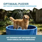 Hundepool mit Sprinklern, Durchmesser 120 cm, Randhöhe 30 cm – Coolpets Splash Sprinkler Pool – Bild 4