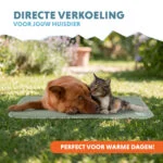 Kühlmatte für Hunde mit festem Gel, Olivgrün, M 76 x 50 cm – Coolpets Gel Cooling Mat – Bild 2