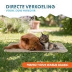 Kühlmatte für Hunde mit festem Gel, Beige, M, 76 x 50 cm – Coolpets Gel Cooling Mat – Bild 2
