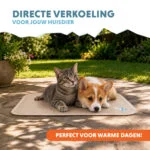 Kühlmatte für Hunde mit fester Gelmasse, Beige, S 50 x 40 cm – Coolpets Gel Cooling Mat – Bild 2