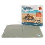 Kühlmatte für Hunde mit festem Gel, Olivgrün, S 50 x 40 cm – Coolpets Gel Cooling Mat