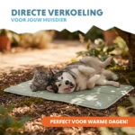 Kühlmatte für Hunde mit festem Gel, Olivgrün, XL 120 x 70 cm – Coolpets Gel Cooling Mat – Bild 2