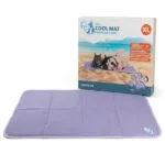 Kühlmatte für Hunde mit festem Gel, Lila, XL 120 x 70 cm – Coolpets Gel Cooling Mat