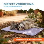 Kühlmatte für Hunde mit festem Gel, Lila, XL 120 x 70 cm – Coolpets Gel Cooling Mat – Bild 2