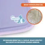Kühlmatte für Hunde mit festem Gel, Lila, XL 120 x 70 cm – Coolpets Gel Cooling Mat – Bild 3
