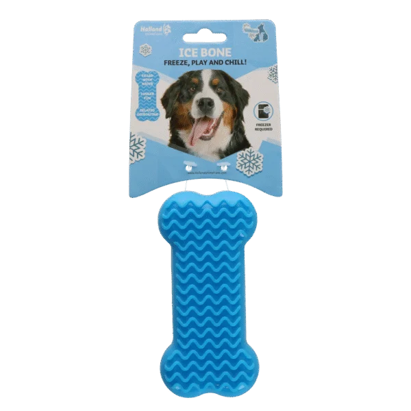 Kühlendes Hundespielzeug in Knochenform, mit Wasser befüllbar, 14 x 6,7 x 3,8 cm – Coolpets Ice Bone