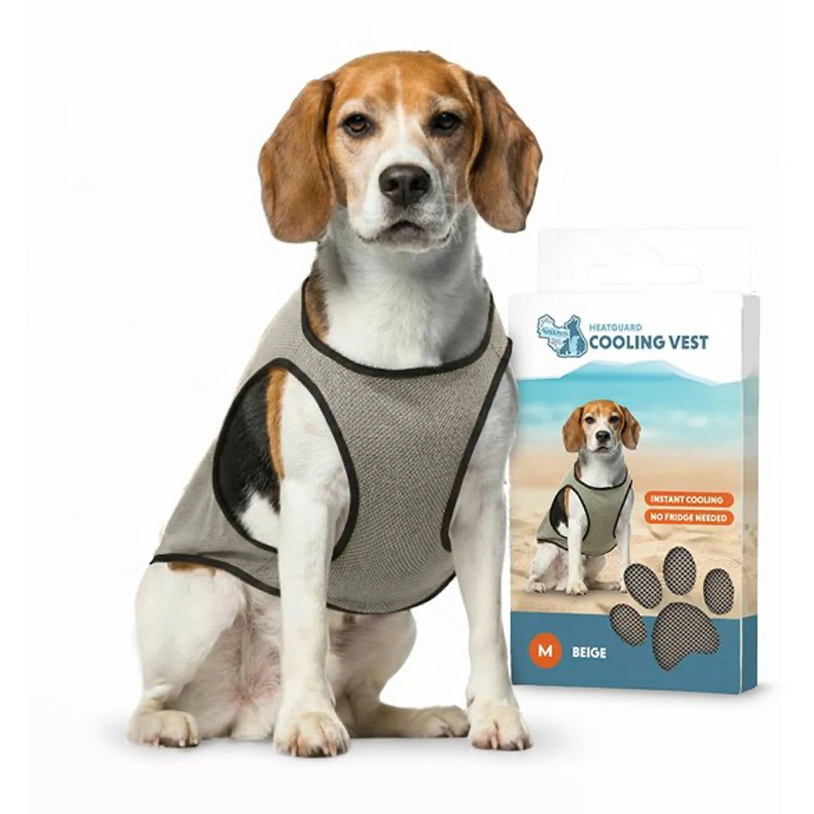COOL034M_00.jpg Kühlweste für Hunde, wasseraktiviert, M, Rückenlänge 30 cm – Coolpets Cooling Vest – Bild 1