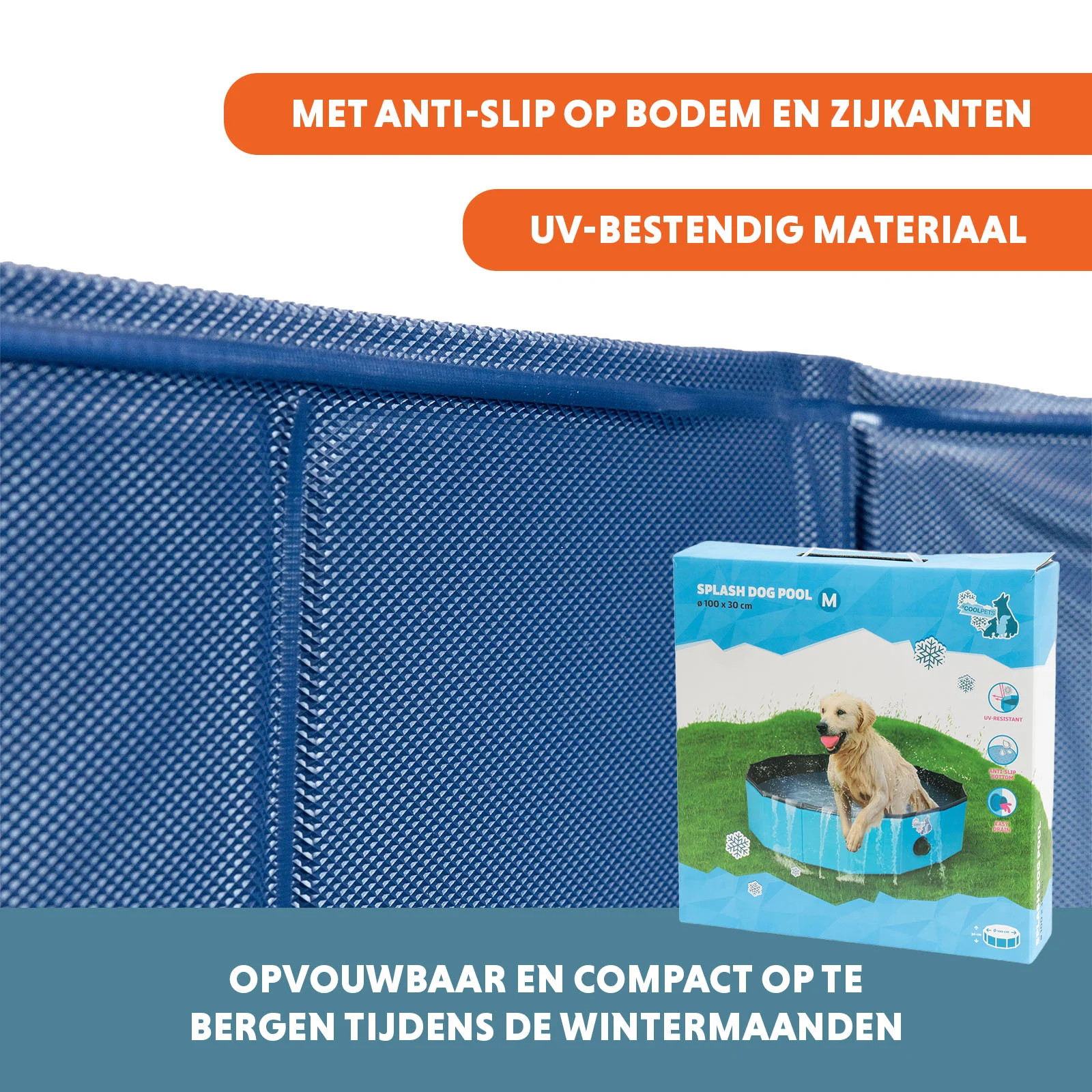Hundepool mit rutschfestem Boden, faltbar, ø 80 x 20 cm – Coolpets Splash Dog Pool – Bild 5