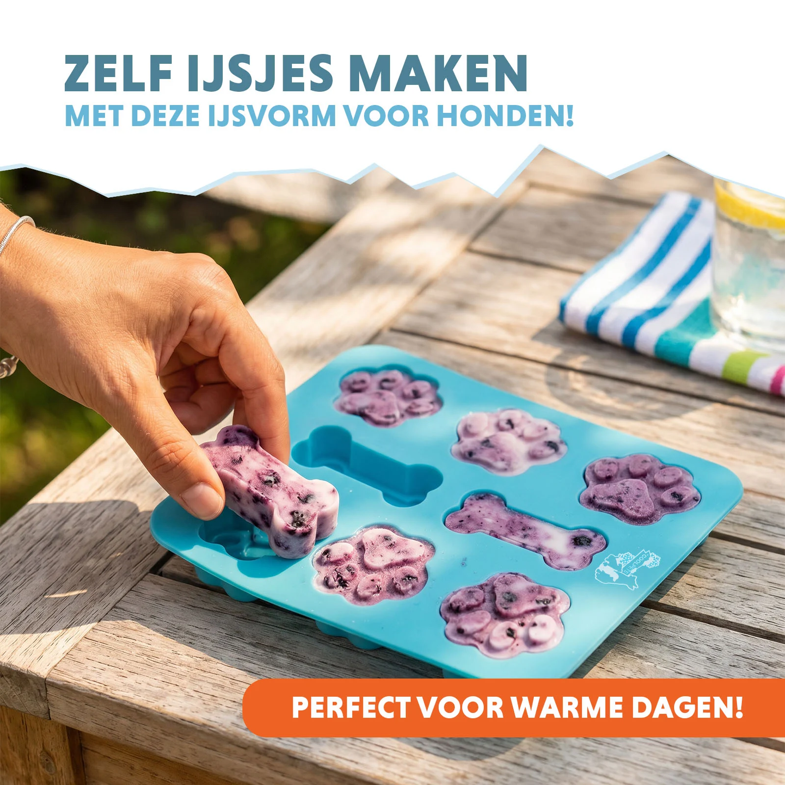 Form für 8 Hundeeisportionen – Coolpets Dog Ice Mix Tray – Bild 3