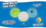 Hundebälle mit Licht und Geräusch, 3 Stück, Ø 5 cm – Chuckit! Fetch Medley S – Bild 4