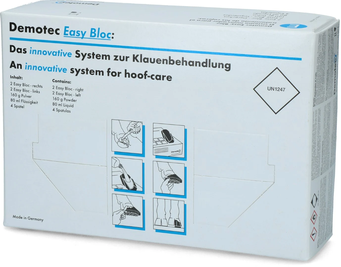 Klauenbehandlungssystem für 4 Behandlungen – Demotec Easy Bloc – Bild 2