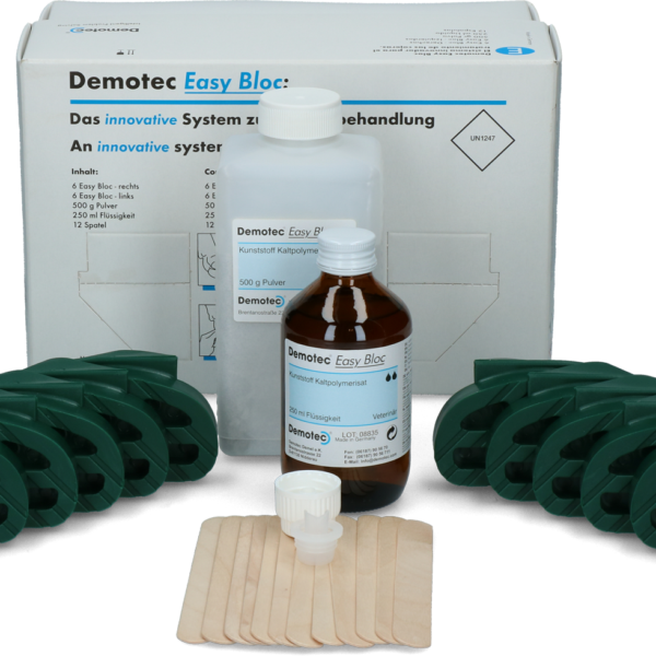 Klauenpflegesystem für 12 Behandlungen – Demotec Easy Bloc