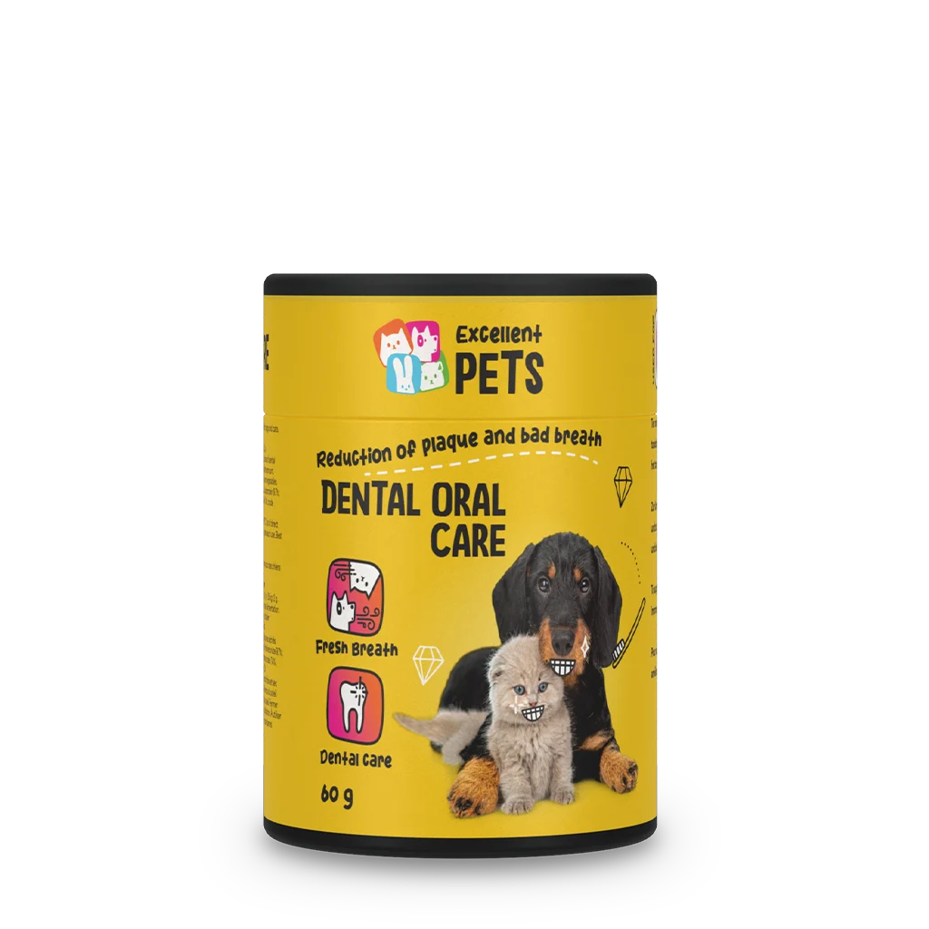 DENT014.png Zahnpulver für Hunde und Katzen, 60 g – Excellent Pets Dental Oral Care – Bild 1