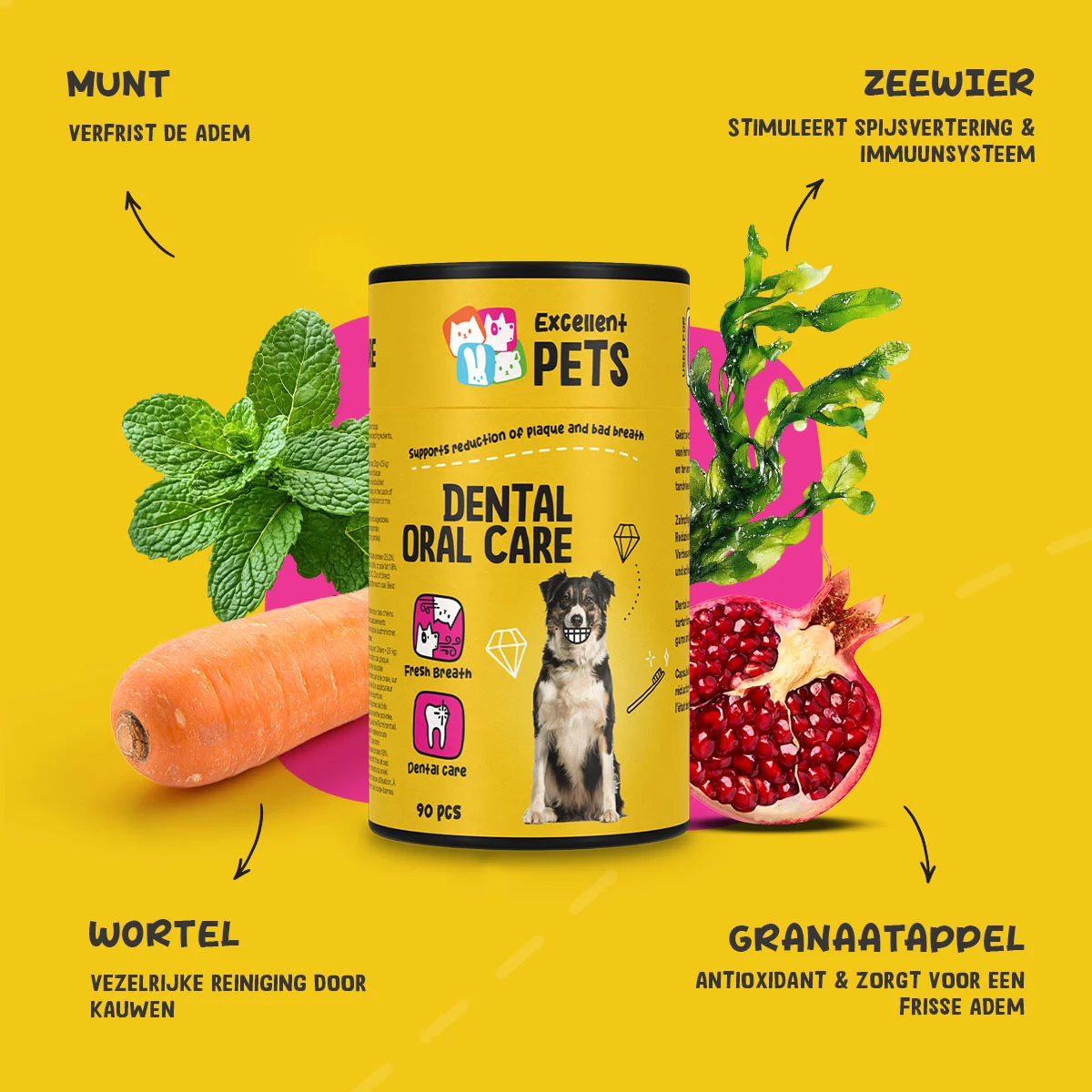Zahnkapseln für Hunde, 90 Stück – Excellent Pets Dental Oral Care Capsules – Bild 6
