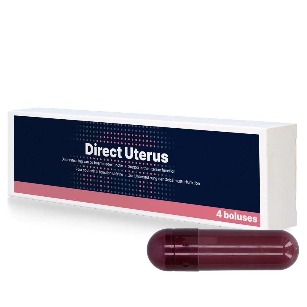 DIRE022.png Kräuterbolus für Milchkühe nach dem Abkalben, 4 x 45 g – Direct Bolus Uterus – Bild 1