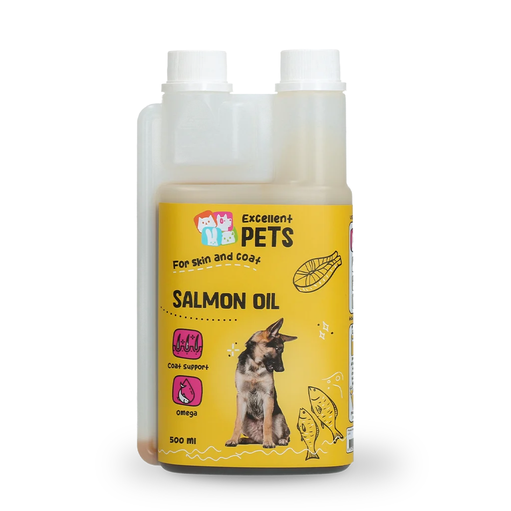 Lachsöl für Hunde mit Omega 3 und 6, 500 ml – Excellent Pets Dog Salmon Oil – Bild 1