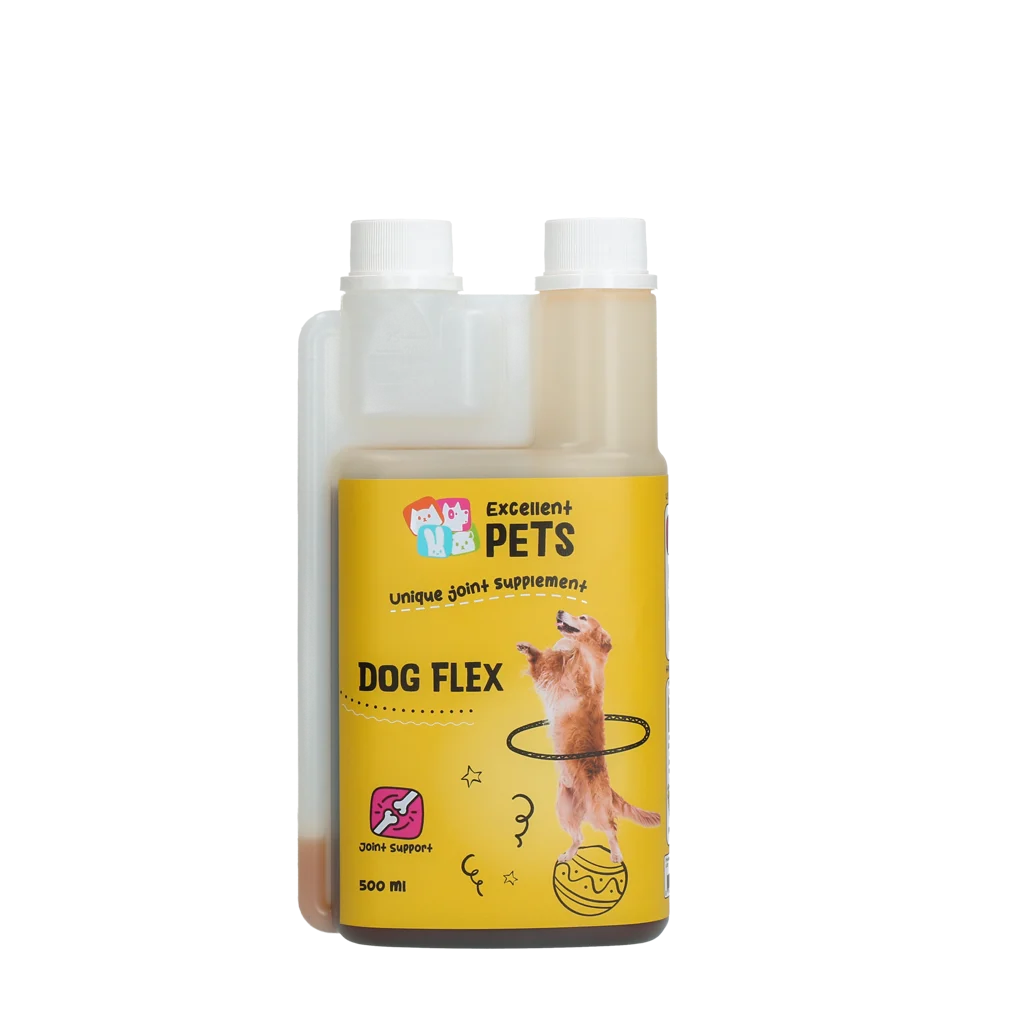DOGF1260.png Gelenksupplement für Hunde, flüssig, 500 ml – Excellent Pets Dog Flex – Bild 1