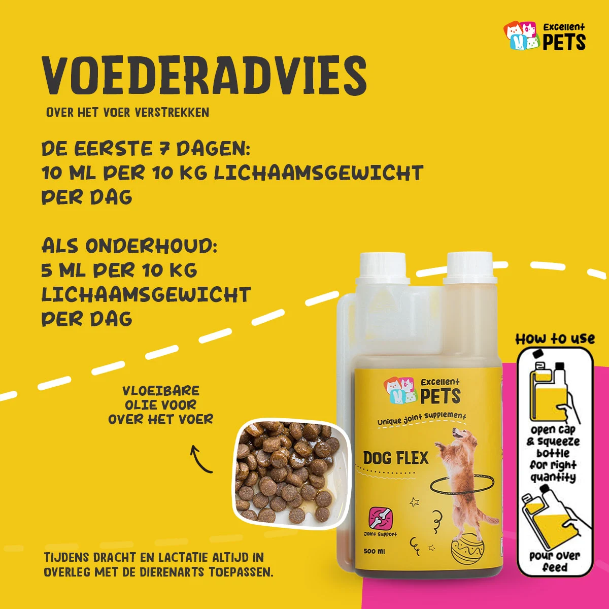 Gelenksupplement für Hunde, flüssig, 500 ml – Excellent Pets Dog Flex – Bild 2