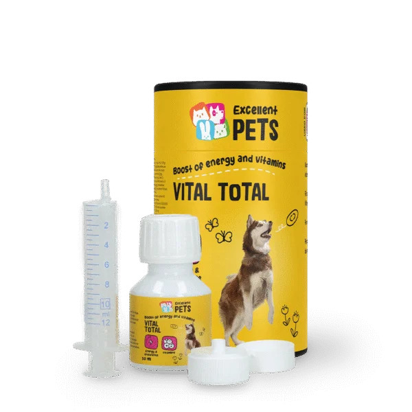 Flüssiges Vitaminpräparat für Hunde, 50 ml – Excellent Pets Vital Total