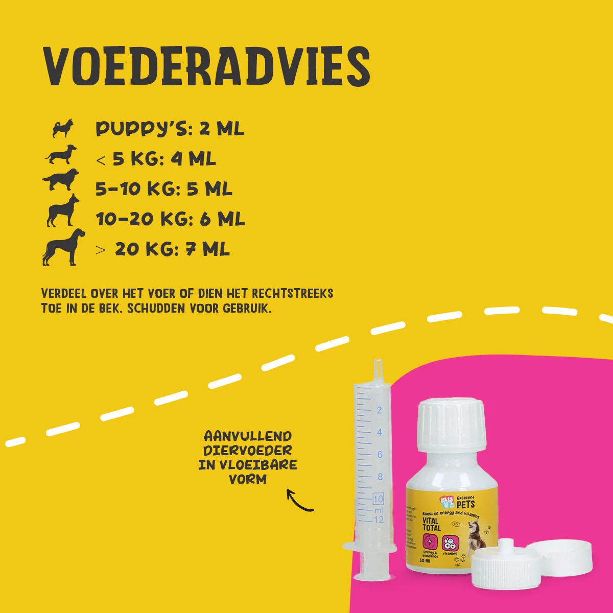 Flüssiges Vitaminpräparat für Hunde, 50 ml – Excellent Pets Vital Total – Bild 2