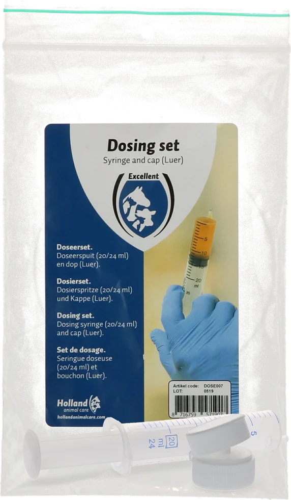 Dosierset mit Dosierspritze 20/24 ml und Luer Kappe – Bild 1