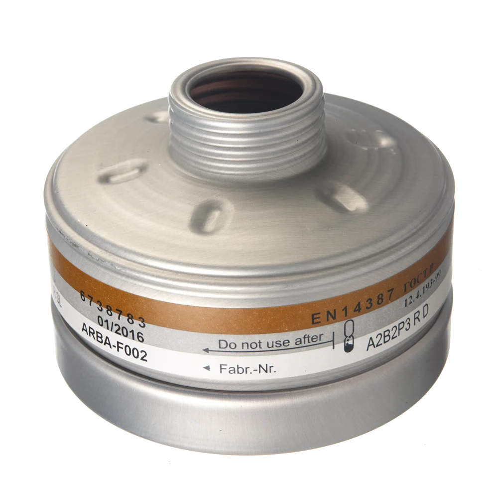 DRAG6738783.png Maskenfilter A2B2-P3 mit RD40 Rundgewindeanschluss – Dräger Filter RD 40 A2B2-P3 – Bild 1