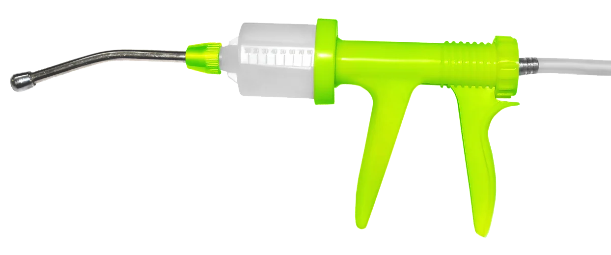 Automatische Drenchpistole mit 12 cm langer Sonde, 80 ml – Hofman Animal Care Drench-gun Automatic – Bild 2