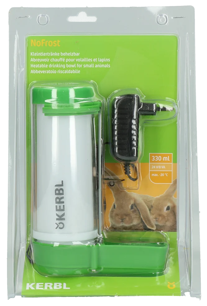DRIN300.png Beheizbarer Trinkautomat für Kleintiere, 330 ml, 8 W – Kerbl NoFrost – Bild 1