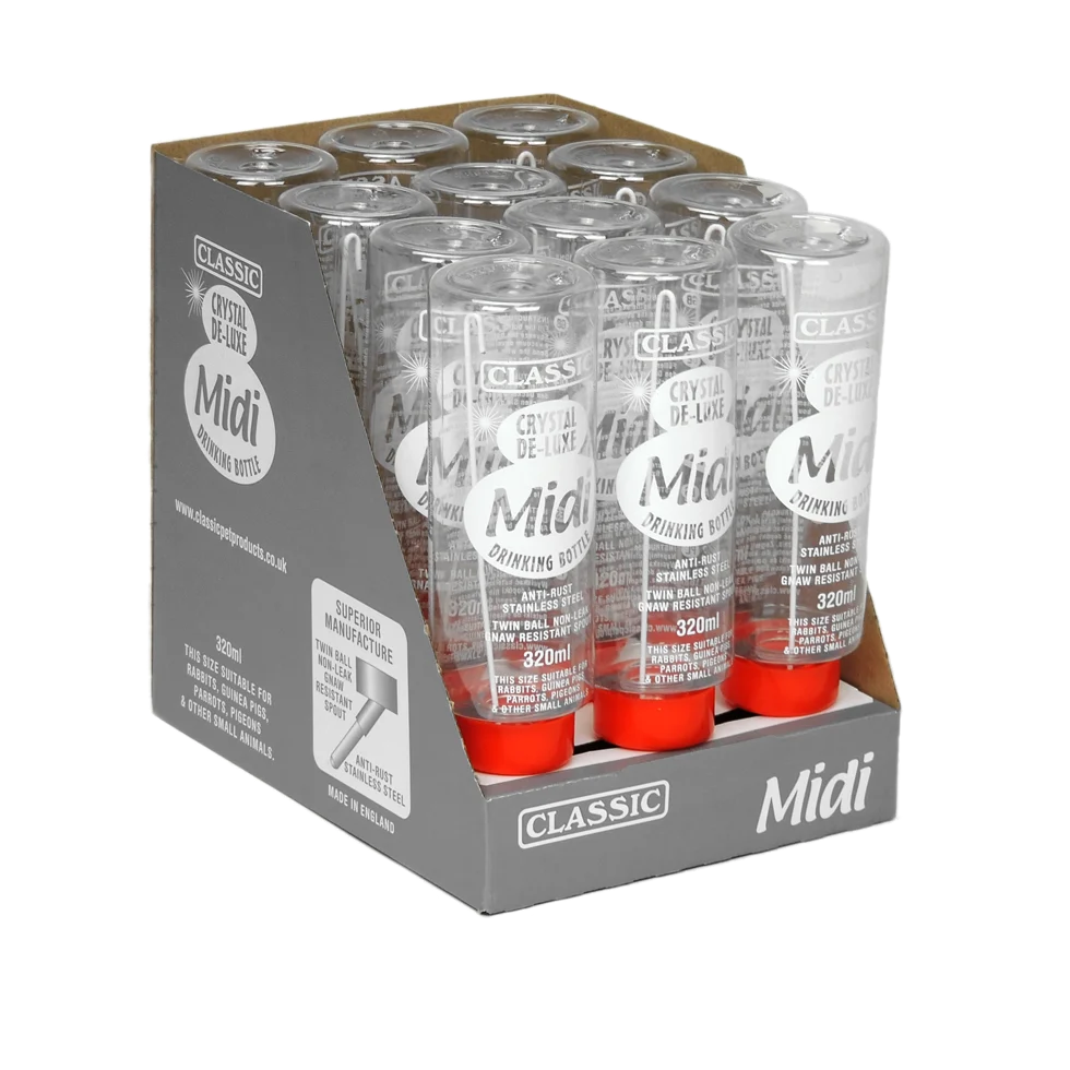 Kunststoff Trinkflasche für Nager, 320 ml – Classic Crystal Deluxe – Bild 3