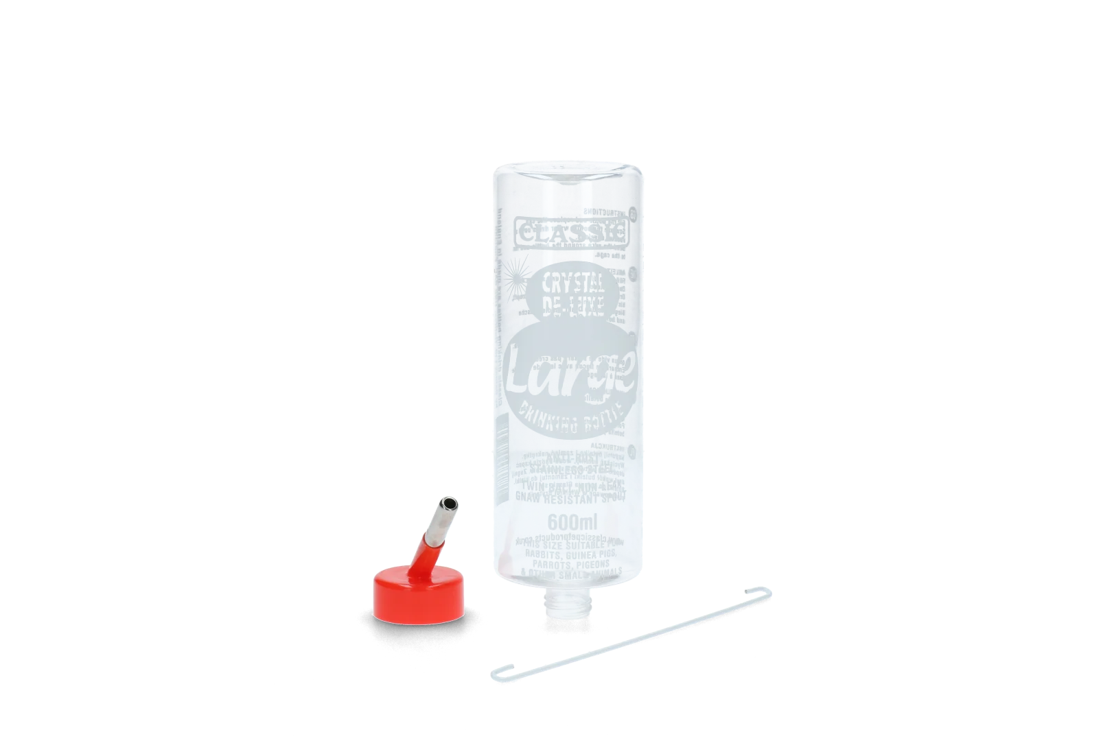 Kunststofftrinkflasche für Nagetiere, 600 ml – Classic Crystal Deluxe – Bild 4