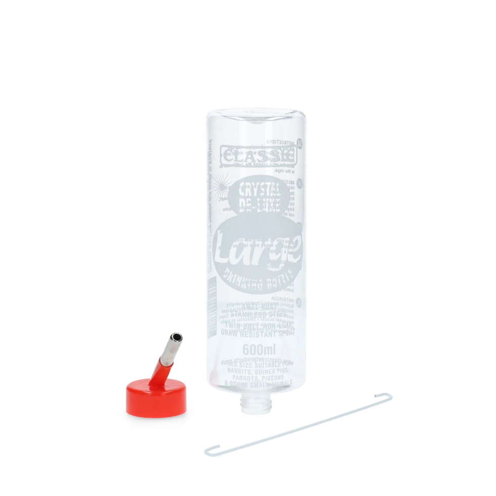 DRINC01932.png Kunststofftrinkflasche für Nagetiere, 600 ml – Classic Crystal Deluxe – Bild 1