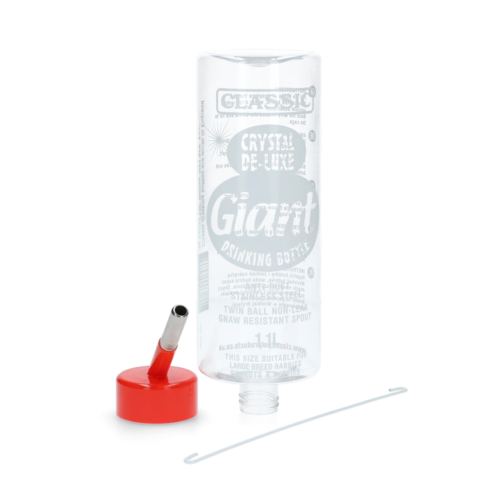 Kunststofftrinkflasche für Nagetiere, 1100 ml – Classic Crystal Deluxe – Bild 1