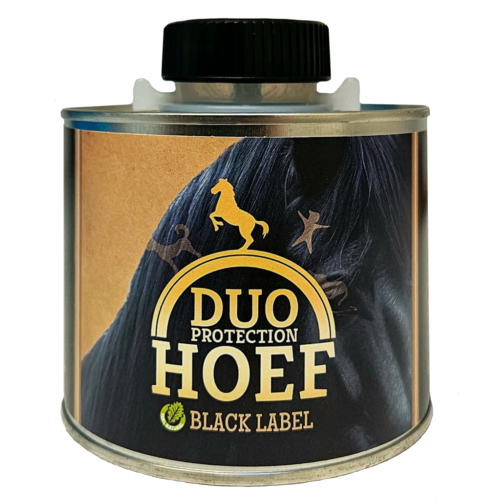 Schwarzes Hufpflegemittel für dunkle Hufe, 500 ml – Duo Protection Hoef Black Label – Bild 1