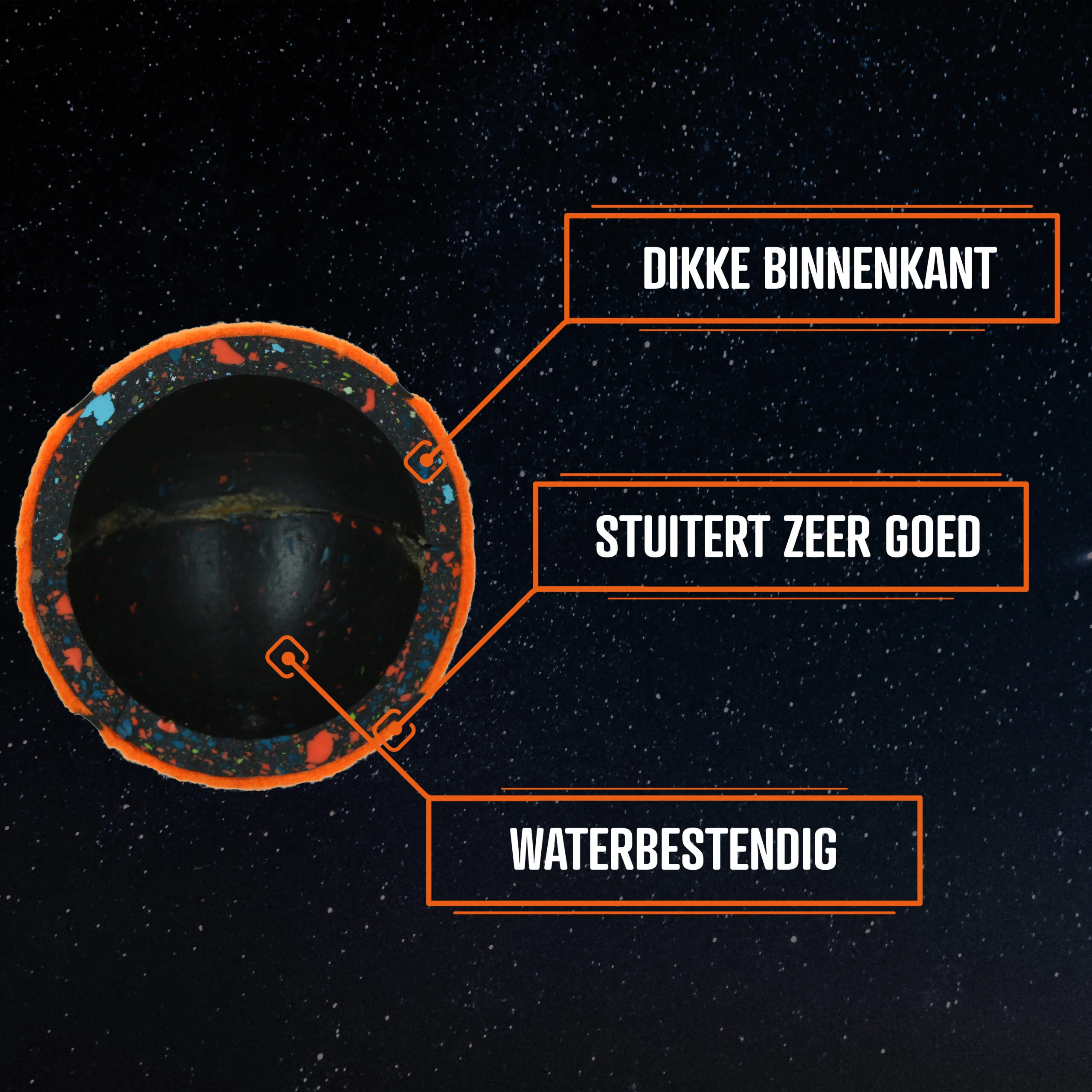 Tennisball für Hunde, schwimmfähig, Ø 6 cm, rosa – Dog Comets Starlight – Bild 3