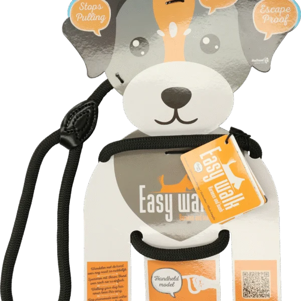Hundegeschirr mit Seilleine, Schwarz – Easy Walk Handmodell
