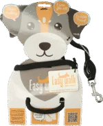 Hundegeschirr mit Leine aus Seil, Schwarz, Regular 345 cm – Easy Walk Schultermodell