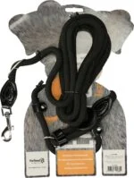 Hundegeschirr mit Leine aus Seil, Schwarz, Regular 345 cm – Easy Walk Schultermodell – Bild 2
