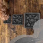 Anti Schling Napf für Hunde mit Sternenmuster, XS 14 cm, Grau – Eat Slow Live Longer Star – Bild 3