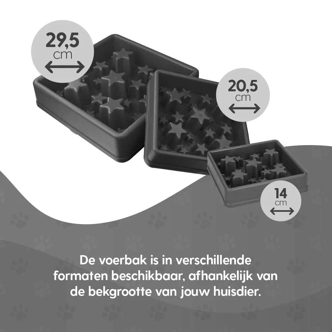 Anti Schling Napf für Hunde mit Sternenmuster, XS 14 cm, Grau – Eat Slow Live Longer Star – Bild 6