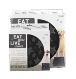 Anti Schling Napf für Hunde mit Sternenmuster, S 20,5 cm, Grau – Eat Slow Live Longer Star – Bild 2