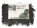 Schnüffelmatte für Hunde mit Stoffstreifen, Grau, 44 x 28 cm – Eat Slow Live Longer Play Mat – Bild 3