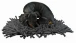 Schnüffelmatte für Hunde mit Stoffstreifen, Grau, 44 x 28 cm – Eat Slow Live Longer Play Mat – Bild 2