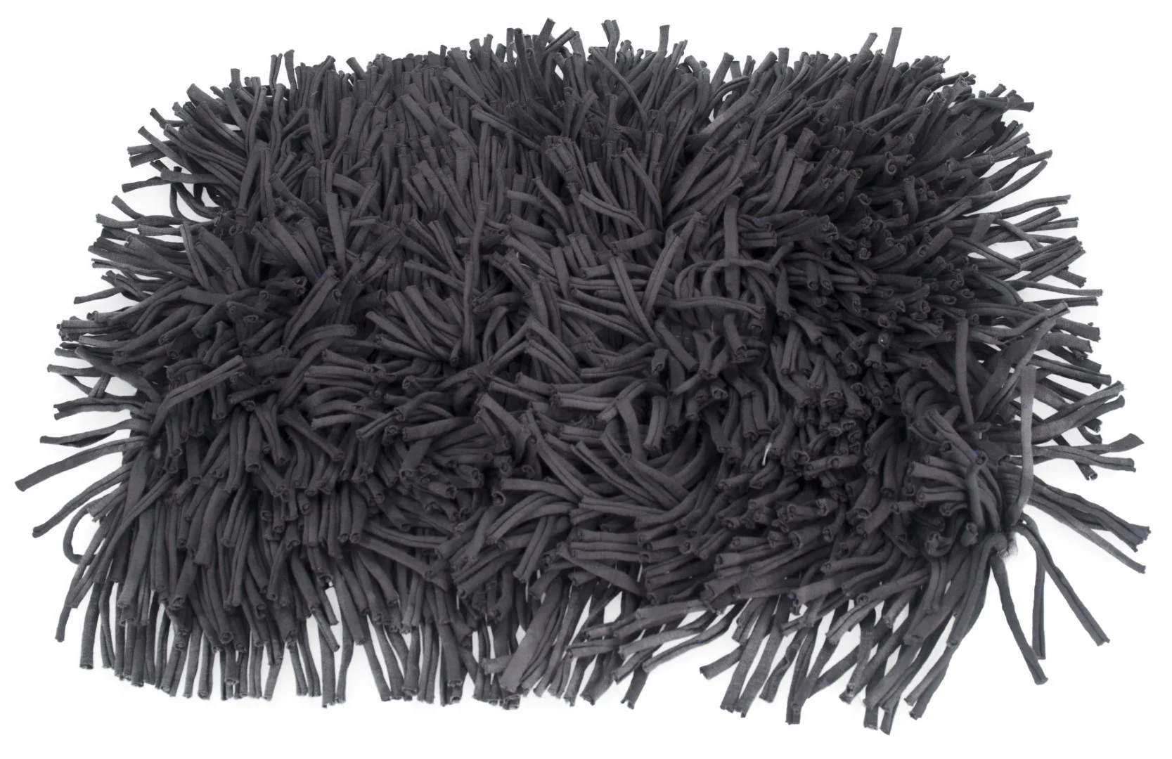Schnüffelmatte für Hunde mit Stoffstreifen, Grau, 44 x 28 cm – Eat Slow Live Longer Play Mat – Bild 1