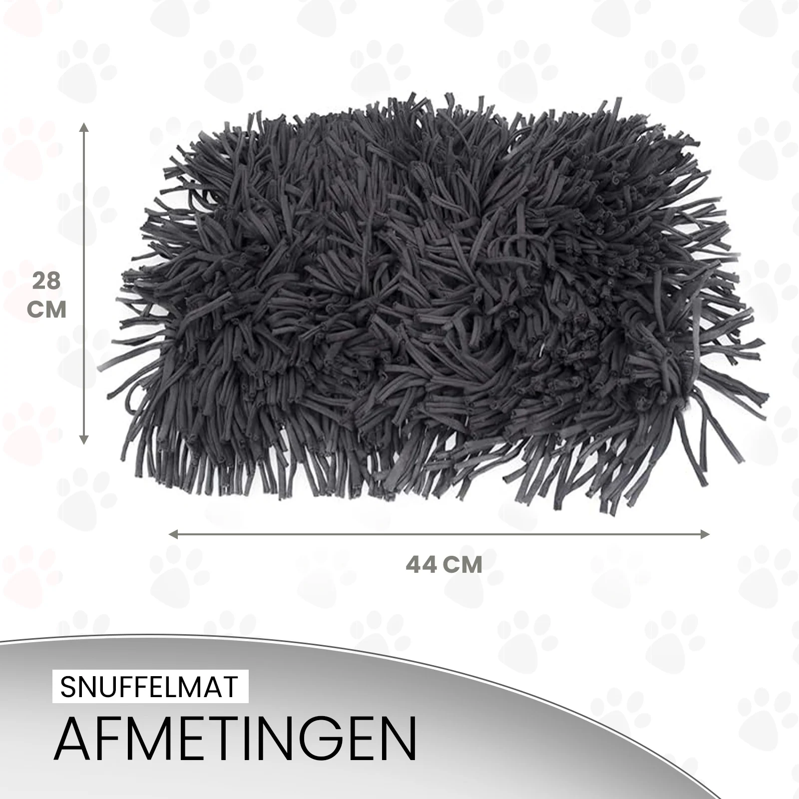 Schnüffelmatte für Hunde mit Stoffstreifen, Grau, 44 x 28 cm – Eat Slow Live Longer Play Mat – Bild 6