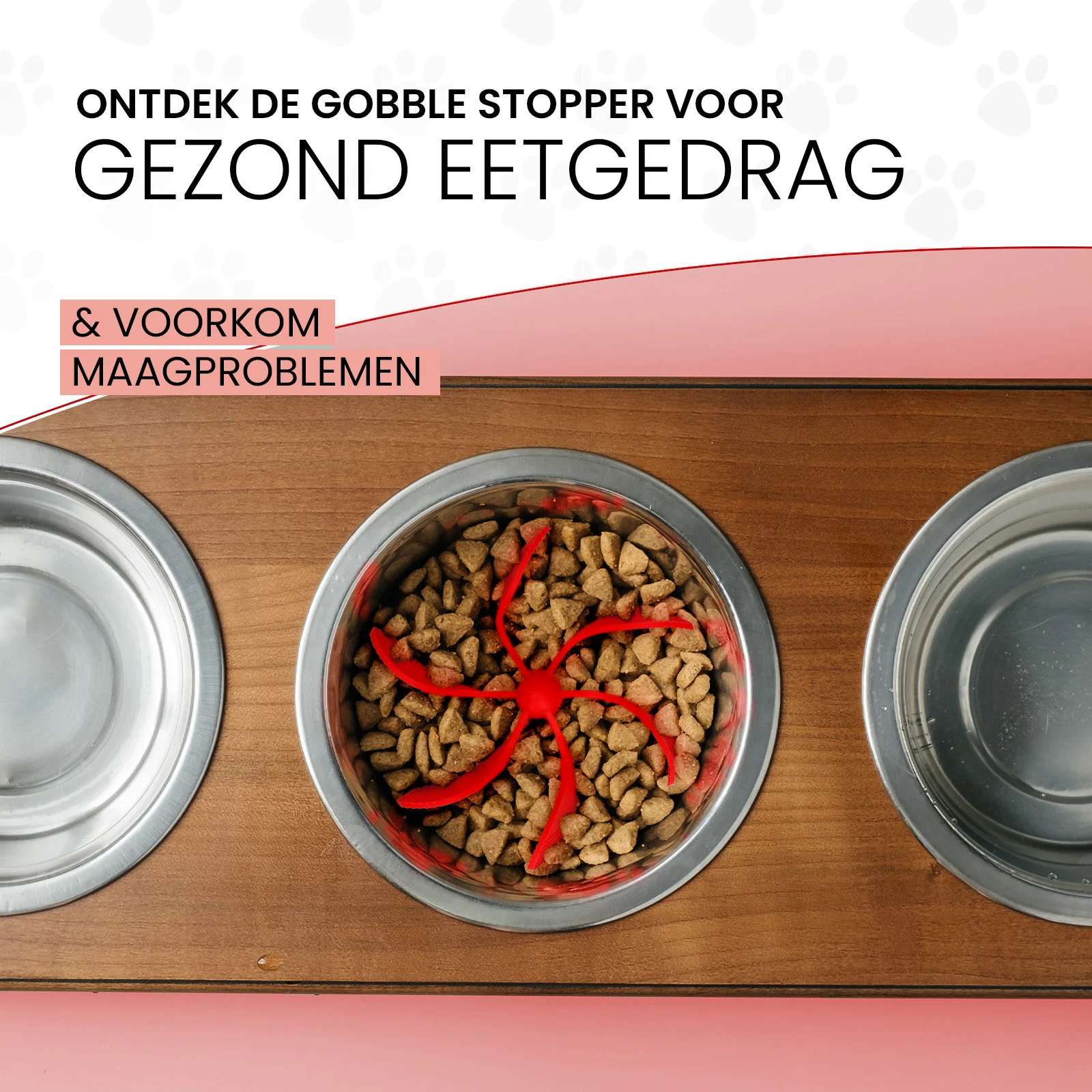 Antischlingnapfeinsatz für Hundenäpfe mit Saugnäpfen, Rot M, Bodendurchmesser 11,5 cm – Eat Slow Live Longer Gobble Stopper – Bild 4