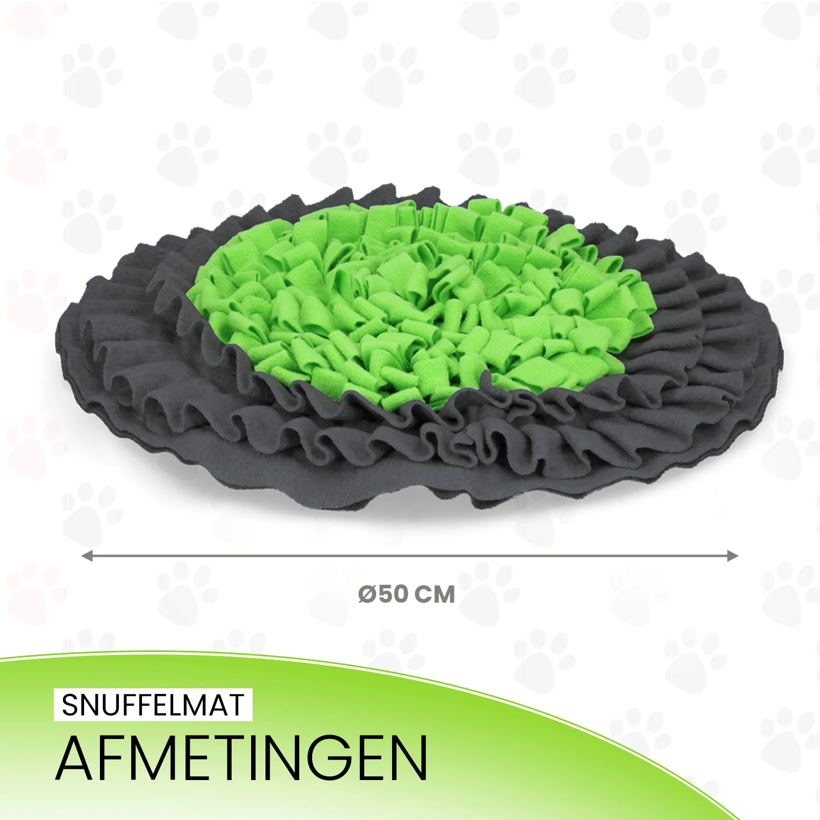 Schnüffelmatte mit Kordelzug Ø 50 cm – Eat Slow Live Longer Snuffle Mat – Bild 5