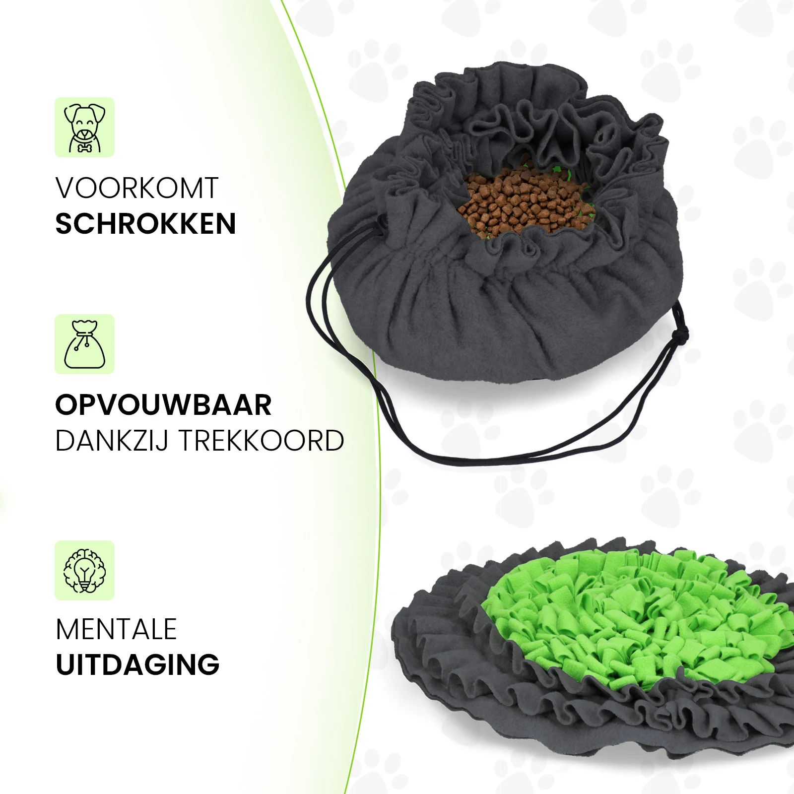 Schnüffelmatte mit Kordelzug Ø 50 cm – Eat Slow Live Longer Snuffle Mat – Bild 6