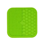 Schleckmatte für Hunde mit Noppen und Wabenmuster, 21 x 21 cm, Grün – Eat Slow Live Longer Lick Mat Duo M – Bild 2