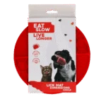 Runde Schleckmatte mit tiefen Vertiefungen, Rot, ø 21 cm – Eat Slow Live Longer Lick Mat Dimensions Circle